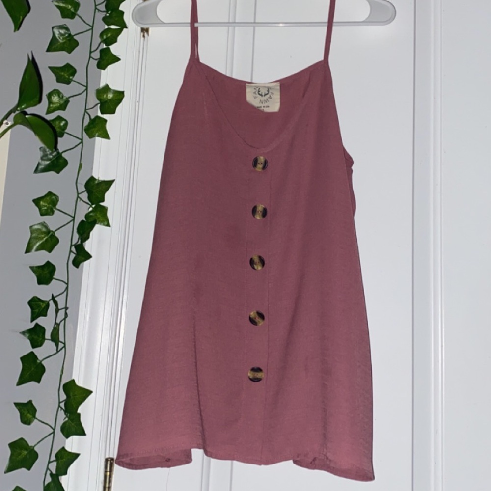 Fantastic Fawn Pink Tank Top, Size large